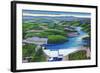 Norris, Tennessee - Aerial View of Norris Dam and Norris Lake-Lantern Press-Framed Art Print