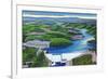 Norris, Tennessee - Aerial View of Norris Dam and Norris Lake-Lantern Press-Framed Premium Giclee Print