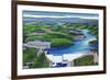 Norris, Tennessee - Aerial View of Norris Dam and Norris Lake-Lantern Press-Framed Premium Giclee Print