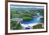 Norris, Tennessee - Aerial View of Norris Dam and Norris Lake-Lantern Press-Framed Premium Giclee Print