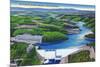Norris, Tennessee - Aerial View of Norris Dam and Norris Lake-Lantern Press-Mounted Premium Giclee Print