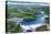 Norris, Tennessee - Aerial View of Norris Dam and Norris Lake-Lantern Press-Stretched Canvas