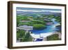 Norris, Tennessee - Aerial View of Norris Dam and Norris Lake-Lantern Press-Framed Art Print