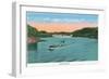 Norris, Tennessee - View of a Motorboat on Lake Norris, c.1944-Lantern Press-Framed Art Print