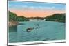 Norris, Tennessee - View of a Motorboat on Lake Norris, c.1944-Lantern Press-Mounted Art Print