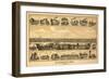 Norristown, Pennsylvania - Panoramic Map-Lantern Press-Framed Art Print