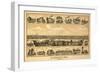 Norristown, Pennsylvania - Panoramic Map-Lantern Press-Framed Art Print