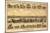 Norristown, Pennsylvania - Panoramic Map-Lantern Press-Mounted Art Print