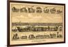 Norristown, Pennsylvania - Panoramic Map-Lantern Press-Framed Art Print