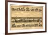 Norristown, Pennsylvania - Panoramic Map-Lantern Press-Framed Premium Giclee Print