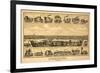 Norristown, Pennsylvania - Panoramic Map-Lantern Press-Framed Premium Giclee Print