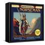 Norseman Brand - Rialto, California - Citrus Crate Label-Lantern Press-Framed Stretched Canvas