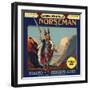 Norseman Brand - Rialto, California - Citrus Crate Label-Lantern Press-Framed Art Print