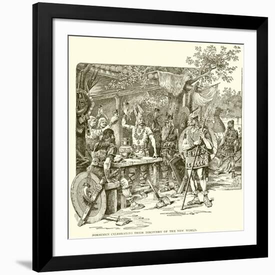 Norsemen Celebrating their Discovery of the New World-null-Framed Giclee Print