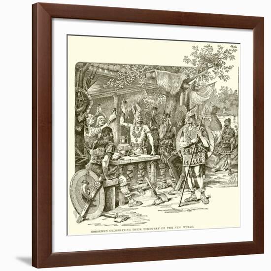 Norsemen Celebrating their Discovery of the New World-null-Framed Giclee Print