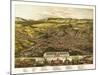 North Adams, Massachusetts - Panoramic Map-Lantern Press-Mounted Art Print