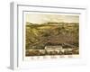 North Adams, Massachusetts - Panoramic Map-Lantern Press-Framed Art Print