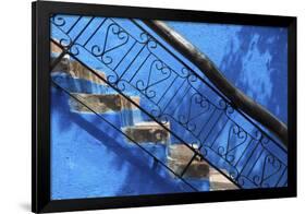 North Africa, Morocco, Chefchaouen District. Staircase Detail-ClickAlps-Framed Photographic Print