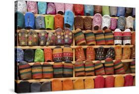 North Africa, Morocco, Fes District, Medina of Fes. Shoes Typical Moroccan-ClickAlps-Stretched Canvas