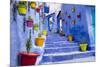 North Africa, Morocco, Traiditoional blue streets of Chefchaouen.-Emily Wilson-Mounted Photographic Print