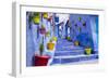 North Africa, Morocco, Traiditoional blue streets of Chefchaouen.-Emily Wilson-Framed Photographic Print