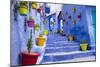 North Africa, Morocco, Traiditoional blue streets of Chefchaouen.-Emily Wilson-Mounted Photographic Print