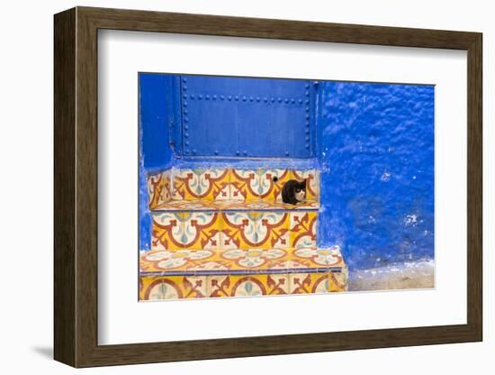 North Africa, Morocco, Traiditoional Moroccan architecture of Chefchaouen.-Emily Wilson-Framed Photographic Print