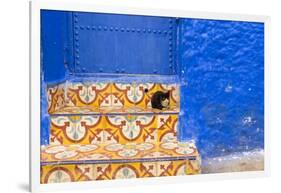 North Africa, Morocco, Traiditoional Moroccan architecture of Chefchaouen.-Emily Wilson-Framed Photographic Print