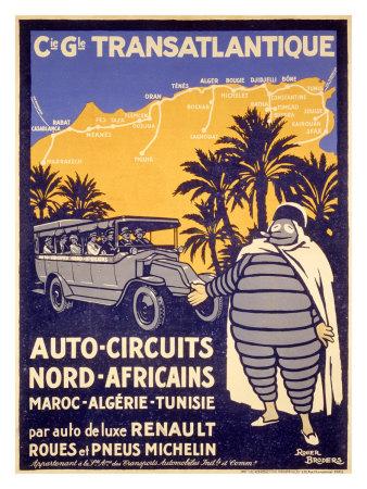 North African Michelin Tire Tour' Giclee Print - Bernard Villemot |  AllPosters.com