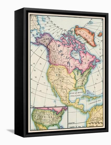 North America at the Close of the Revolution - Treaty of Paris, 1783-null-Framed Stretched Canvas