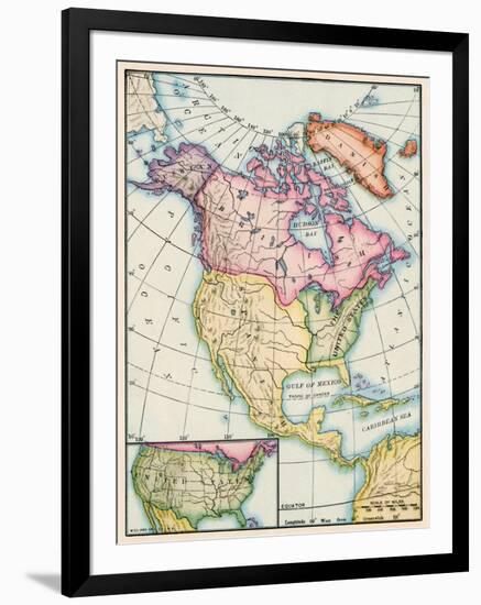 North America at the Close of the Revolution - Treaty of Paris, 1783-null-Framed Giclee Print