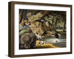 North America Bear Hunt-Samuel Howitt-Framed Giclee Print