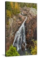 North America, Canada, Ontario, Terrace Bay, Aguasabon Gorge Falls-Frank Zurey-Stretched Canvas