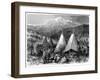 North America Indian Encampment in Oklahoma, 1889-null-Framed Giclee Print