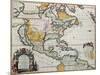 North America Old Map. Created By Louis Hennepin, Published In Amsterdam, 1698-marzolino-Mounted Art Print