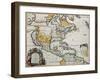 North America Old Map. Created By Louis Hennepin, Published In Amsterdam, 1698-marzolino-Framed Art Print