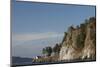 North America, United States, Washington, Lighthouse and Cliff in San Juan Islands,-Merrill Images-Mounted Photographic Print