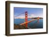 North America, USA, America, California, San Francisco, Dusk over the Golden Gate bridge and San Fr-Jordan Banks-Framed Photographic Print