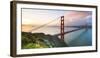 North America, USA, America, California, San Francisco, sunrise over the Golden Gate bridge-Jordan Banks-Framed Photographic Print