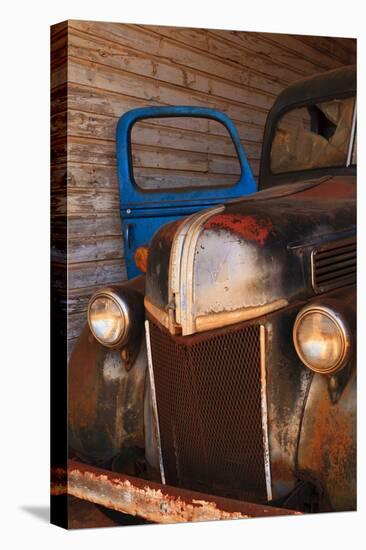 North America, USA, Georgia, Old Rusty Truck on a Farm-Joanne Wells-Stretched Canvas