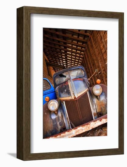 North America, USA, Georgia, Old Rusty Truck on a Farm-Joanne Wells-Framed Photographic Print