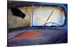 North America, USA, Georgia, Windshield of an Old Rusty Truck-Joanne Wells-Stretched Canvas