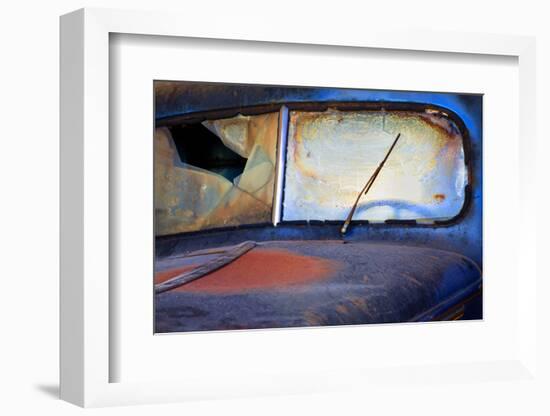 North America, USA, Georgia, Windshield of an Old Rusty Truck-Joanne Wells-Framed Photographic Print