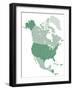 North America Vector Map-Refe-Framed Art Print