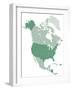 North America Vector Map-Refe-Framed Art Print