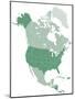 North America Vector Map-Refe-Mounted Art Print