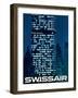 North America - Vintage SwissAir Travel Poster, 1964-Manfred Bingler-Framed Art Print