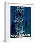 North America - Vintage SwissAir Travel Poster, 1964-Manfred Bingler-Framed Art Print