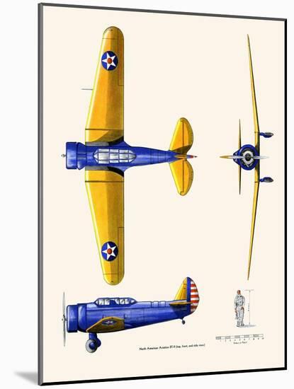 North American Aviation BT-9-John T. McCoy Jr.-Mounted Art Print