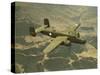 North American Aviation's B-25 Mitchell Bomber in Flight During World War 2-null-Stretched Canvas